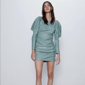 Zara Faux leather dress